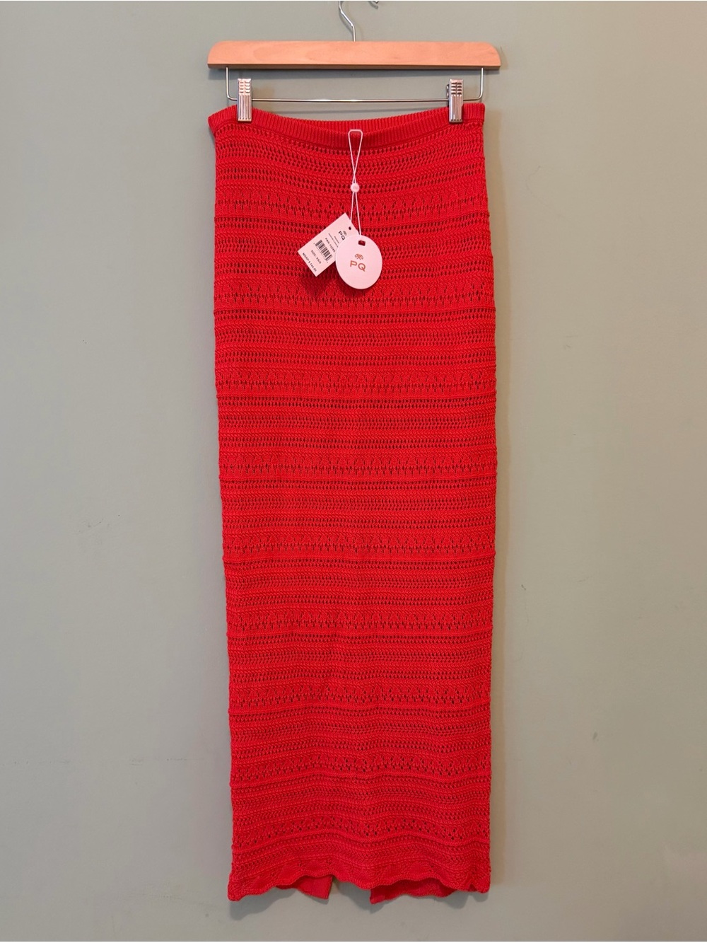 PQ Swim Crochet Long Skirt in Passion Women's size XS/S NWT - Picture 3 of 7